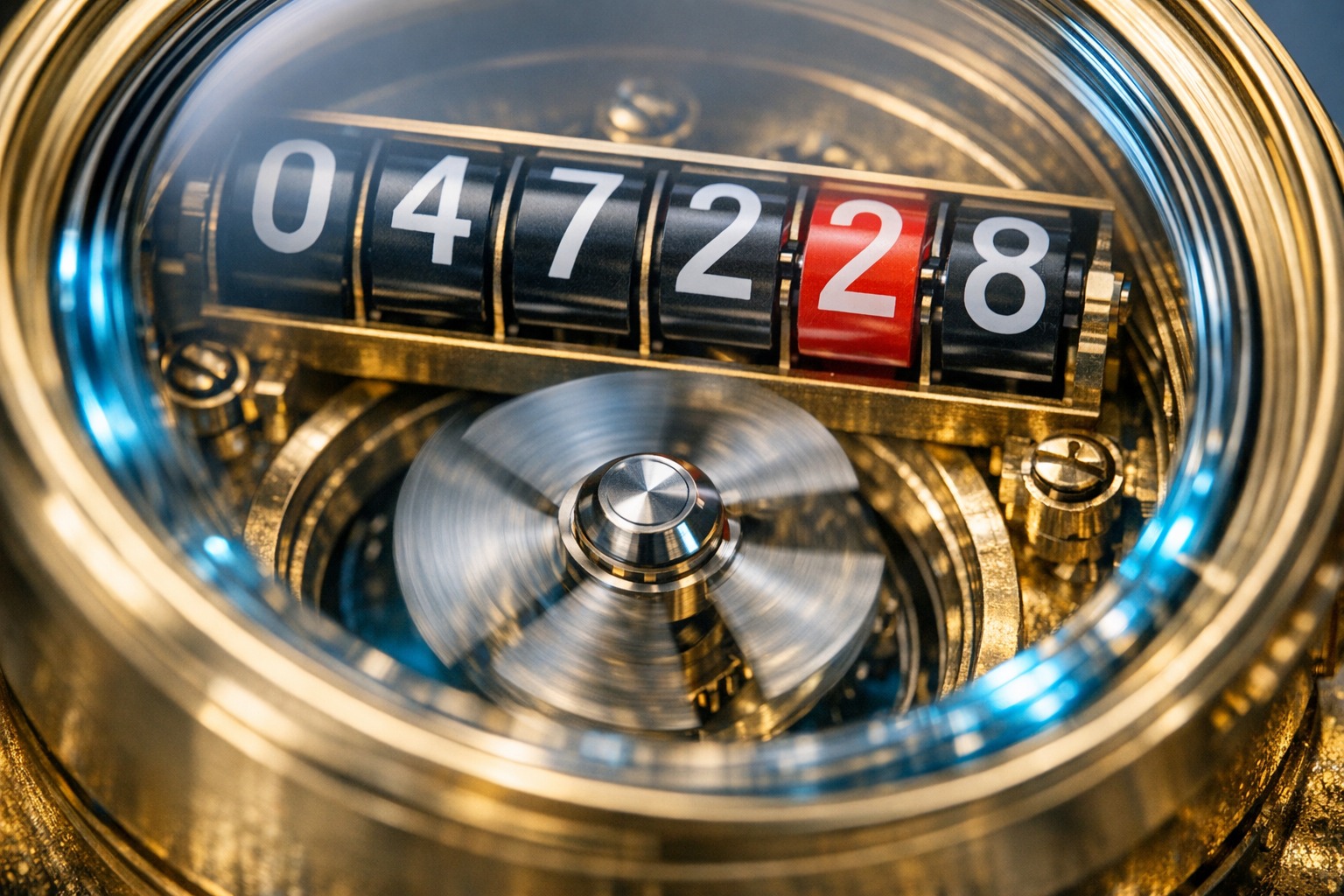Mechanical odometer dials